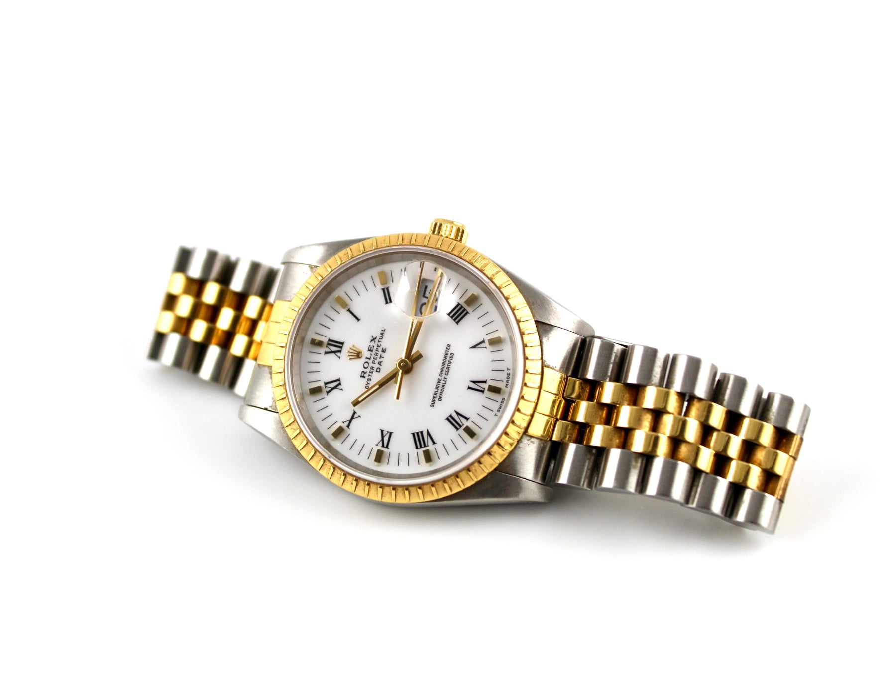 Rolex 36MM Oyster Perpetual Date Two Tone Steel & Gold