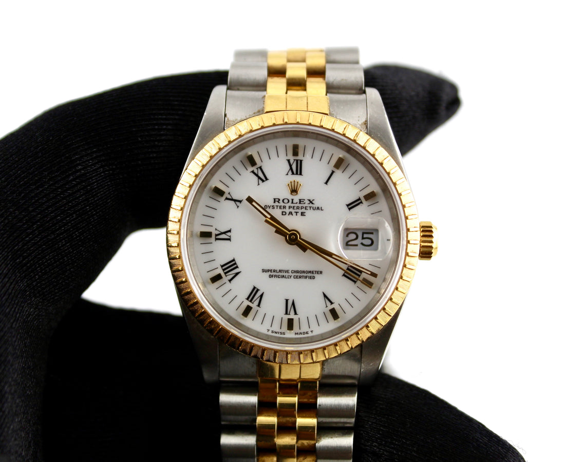 Rolex 36MM Oyster Perpetual Date Two Tone Steel & Gold